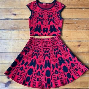 WOW 🤩 Couture, 2-piece cropped skirt set.